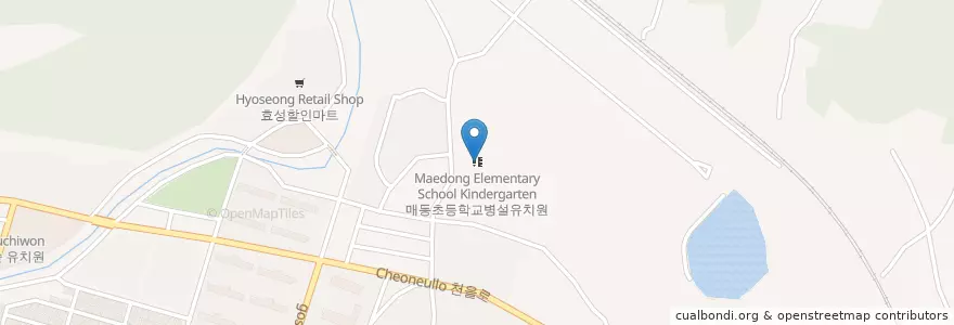Mapa de ubicacion de Maedong Elementary School Kindergarten en South Korea, Daegu, Suseong-Gu, Gosan-Dong.