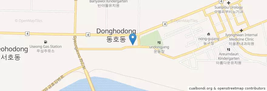 Mapa de ubicacion de 대구가톨릭대학교부설유치원 en كوريا الجنوبية, ديغو, 동구, 안심동.