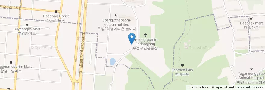 Mapa de ubicacion de 금강유치원 en Corea Del Sud, Daegu, 수성구.