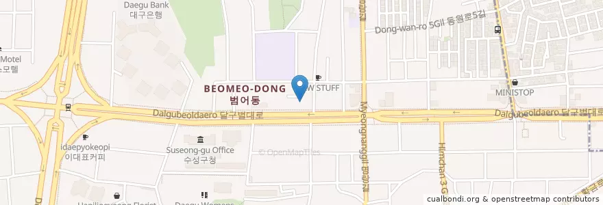 Mapa de ubicacion de 대동유치원 en Corea Del Sur, Daegu, 수성구, 범어동.