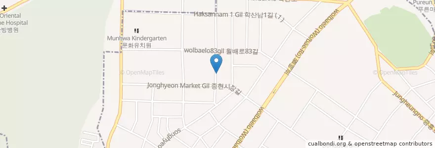 Mapa de ubicacion de 예현유치원 en Corea Del Sud, Daegu, 달서구.