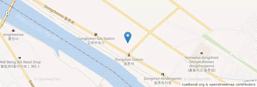 Mapa de ubicacion de 동촌제일유치원 en Südkorea, Daegu, Dong-Gu.