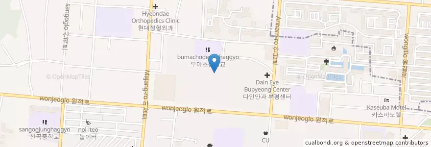 Mapa de ubicacion de 이화몬테소리유치원 en 韩国/南韓, 仁川廣域市, 富平區.