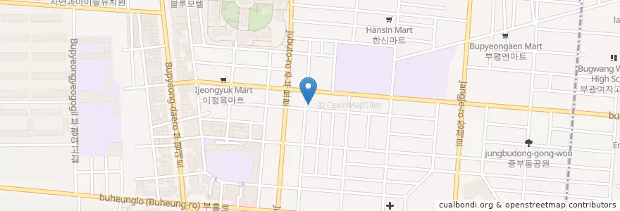 Mapa de ubicacion de 성심유치원 en كوريا الجنوبية, إنتشون, 부평구, 부평동.