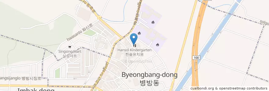 Mapa de ubicacion de 한솔유치원 en 大韓民国, 仁川広域市, 桂陽区.