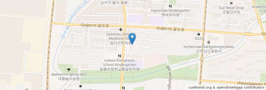Mapa de ubicacion de 파란꿈유치원 en 韩国/南韓, 仁川廣域市, 富平區.