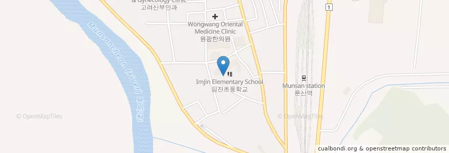 Mapa de ubicacion de 임진초등학교병설유치원 en Corea Del Sur, Gyeonggi, Paju, 문산읍.