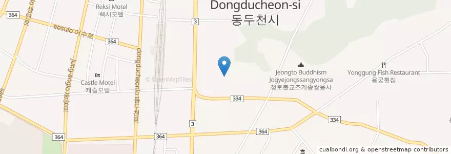 Mapa de ubicacion de 생연초등학교병설유치원 en 대한민국, 경기도, 동두천시.