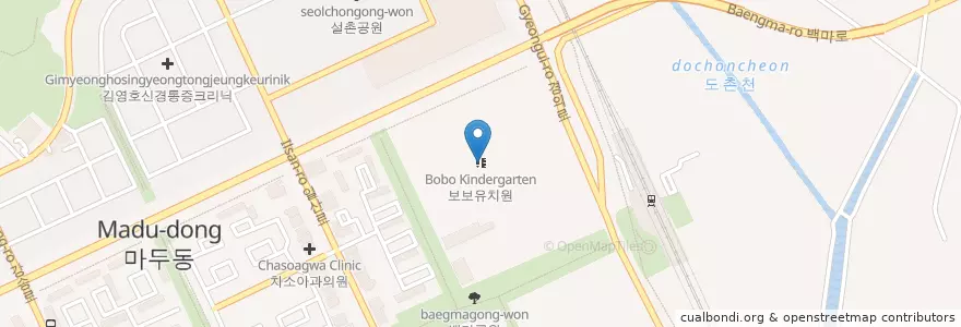 Mapa de ubicacion de 보보유치원 en Corea Del Sud, Gyeonggi, 고양시, 일산동구.