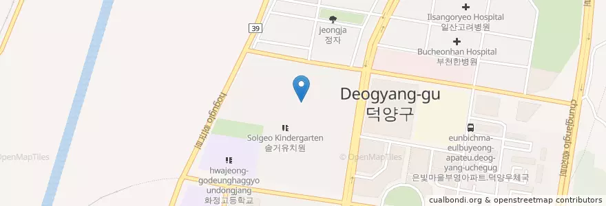 Mapa de ubicacion de 솔거유치원 en Corea Del Sur, Gyeonggi, 고양시, 덕양구.