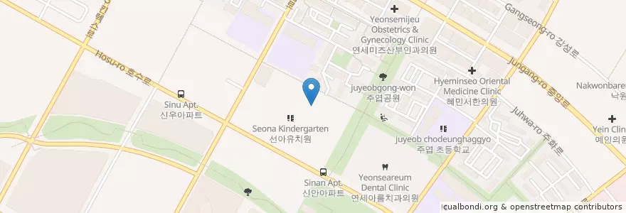 Mapa de ubicacion de 선아유치원 en Coreia Do Sul, Gyeonggi, 고양시, 일산서구.