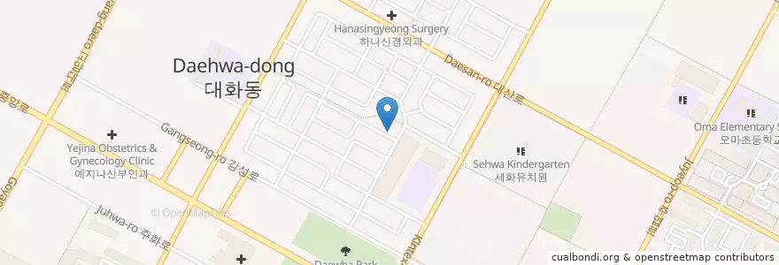 Mapa de ubicacion de 예은유치원 en کره جنوبی, گیونگی-دو, 고양시, 일산서구.