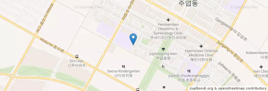 Mapa de ubicacion de 동산유치원 en Coreia Do Sul, Gyeonggi, 고양시, 일산서구.
