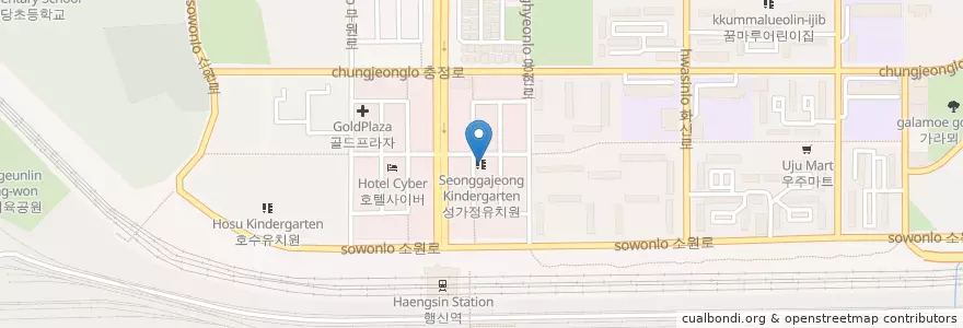 Mapa de ubicacion de 성가정유치원 en كوريا الجنوبية, 경기도, 고양시, 덕양구.