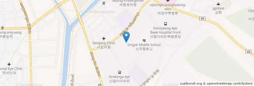Mapa de ubicacion de 이화유치원 en Corée Du Sud, Gyeonggi, 의정부시.