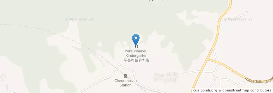Mapa de ubicacion de 푸른하늘유치원 en 대한민국, 경기도, 남양주.