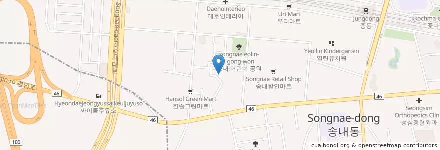 Mapa de ubicacion de 에덴유치원 en Республика Корея, Кёнгидо, 부천시.