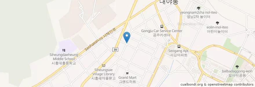 Mapa de ubicacion de 소망유치원 en 대한민국, 경기도, 시흥시.