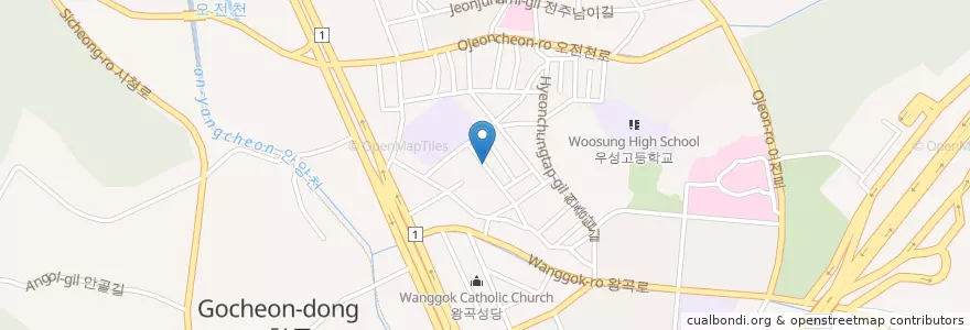 Mapa de ubicacion de 하은유치원 en Korea Selatan, Gyeonggi, 의왕시, 고천동.