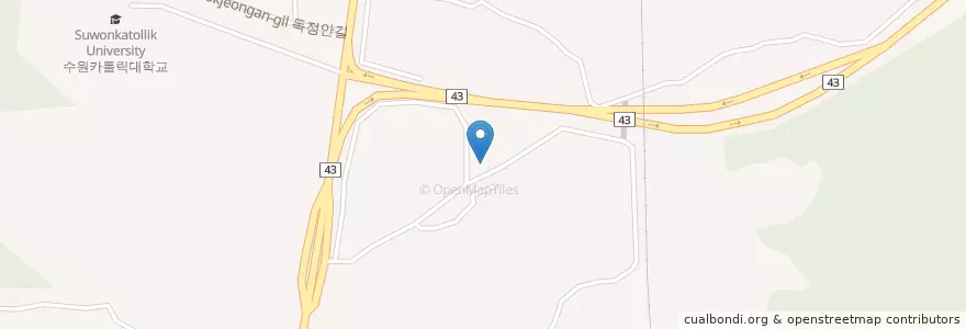 Mapa de ubicacion de 무지개유치원 en Республика Корея, Кёнгидо, 화성시.