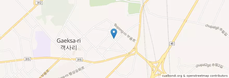Mapa de ubicacion de 팽성유치원 en Südkorea, Gyeonggi-Do, 평택시.