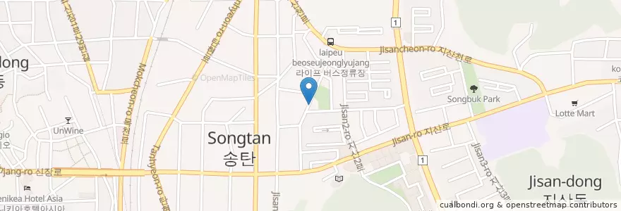 Mapa de ubicacion de 동아유치원 en 대한민국, 경기도, 평택시.