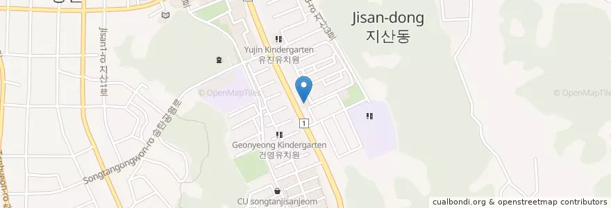 Mapa de ubicacion de 오렌지유치원 en Südkorea, Gyeonggi-Do, 평택시.