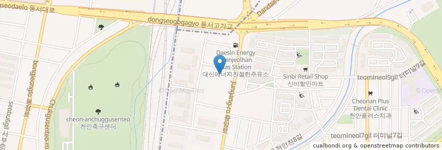 Mapa de ubicacion de 아이캔유치원 en Zuid-Korea, Chungcheongnam-Do, 천안시, 서북구.