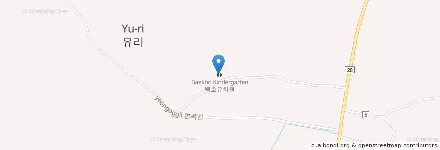 Mapa de ubicacion de 해맑은유치원 en Corée Du Sud, Chungcheong Du Sud, 천안시, 서북구, 입장면.