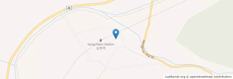 Mapa de ubicacion de 상천초등학교유치원 en 대한민국, 경기도, 가평군.