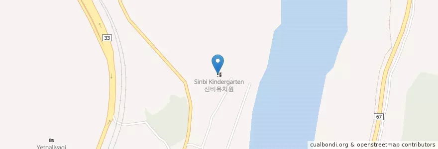 Mapa de ubicacion de 신비유치원 en 대한민국, 경상북도, 칠곡군.