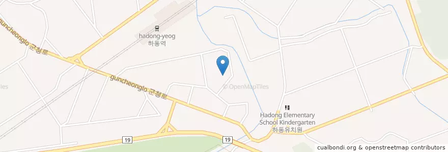 Mapa de ubicacion de 제일유치원 en 韩国/南韓, 庆尚南道, 河東郡.