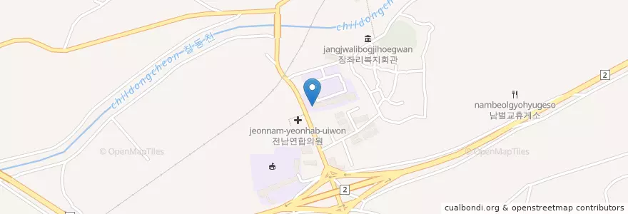 Mapa de ubicacion de 벌교초등교병설유치원 en 대한민국, 전라남도, 보성군.