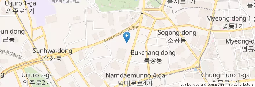 Mapa de ubicacion de 중국공상은행 en Coreia Do Sul, Seul, 소공동.