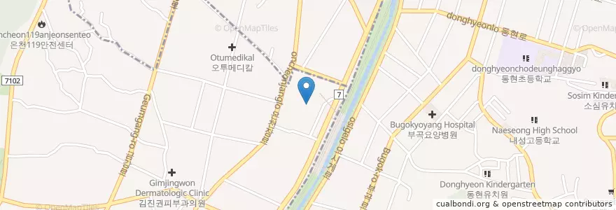 Mapa de ubicacion de 하나은행 en 大韓民国, 釜山, 金井区, 東莱区, 釜谷洞.