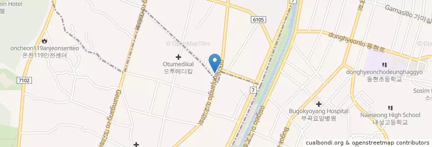 Mapa de ubicacion de 신한은행 en کره جنوبی, بوسان, 금정구, 동래구, 장전동.