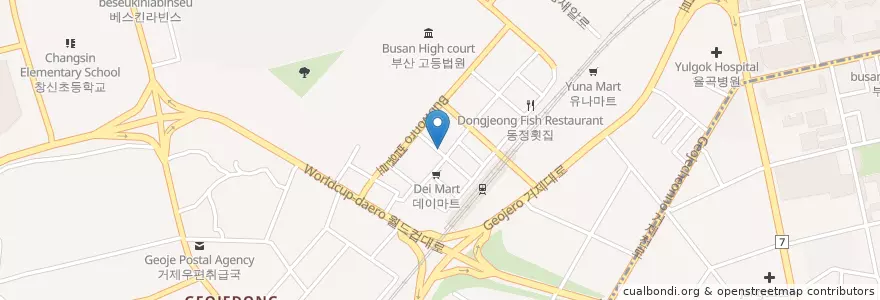 Mapa de ubicacion de SC제일은행 en 대한민국, 부산, 연제구, 거제동.