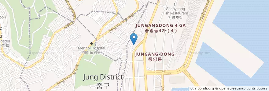 Mapa de ubicacion de 한국씨티은행 en 韩国/南韓, 釜山, 中區, 동광동.