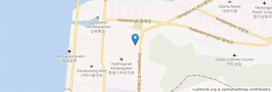 Mapa de ubicacion de 한국외환은행 en 대한민국, 부산, 사하구.