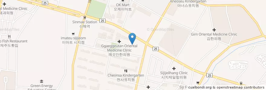 Mapa de ubicacion de 신한은행 en Республика Корея, Тэгу, 수성구, 고산동, 고산동.