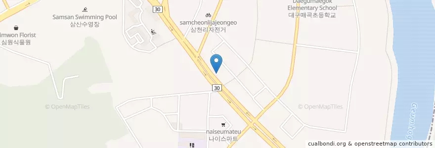 Mapa de ubicacion de 국민은행 en کره جنوبی, دائجو, 달성군, 다사읍.