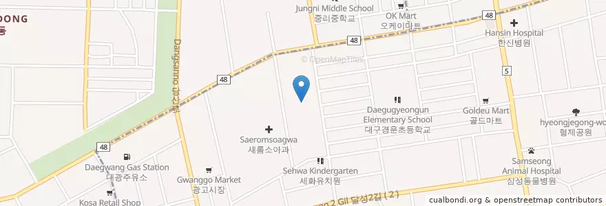 Mapa de ubicacion de SC Jeil Bank en South Korea, Daegu, Seo-Gu, Dalseo-Gu, Naedang-Dong.