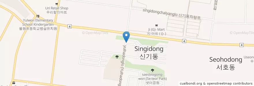 Mapa de ubicacion de 대구은행 en Corea Del Sud, Daegu, 동구, 안심동.