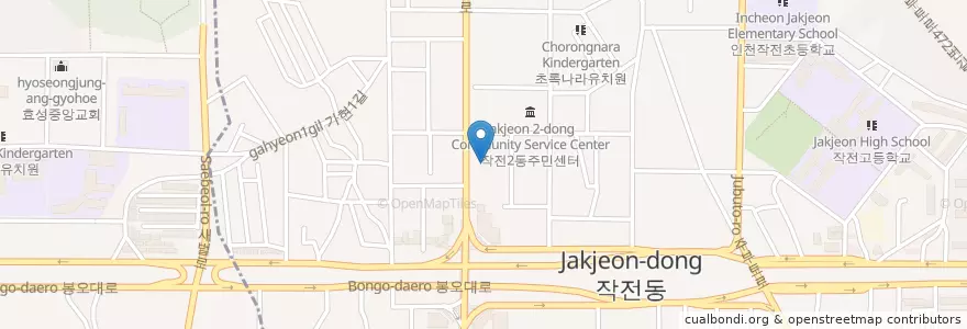 Mapa de ubicacion de 우리은행 en Südkorea, Incheon, Gyeyang-Gu, Jakjeon-Dong.