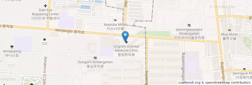 Mapa de ubicacion de 신한은행 en Güney Kore, 인천, 부평구.