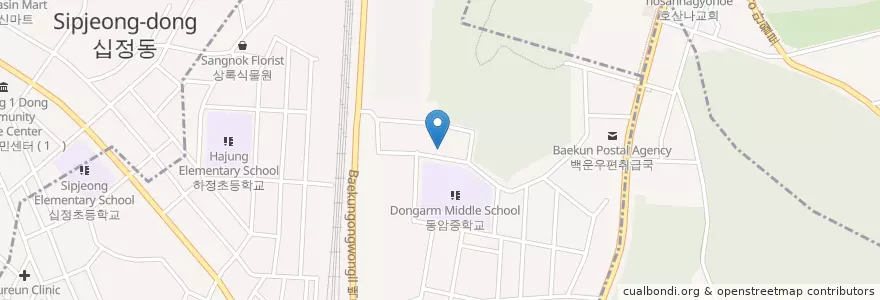 Mapa de ubicacion de 국민은행 en 韩国/南韓, 仁川廣域市, 南洞區, 십정동, 간석동.