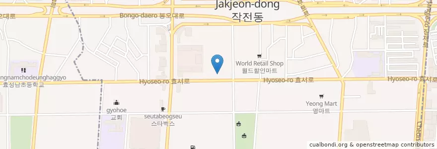 Mapa de ubicacion de 중소기업은행 en 대한민국, 인천, 계양구, 작전동.