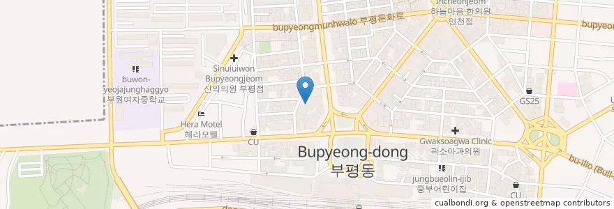 Mapa de ubicacion de 한국투자상호저축은행 en Südkorea, Incheon, Bupyeong-Gu, Bupyeong-Dong.
