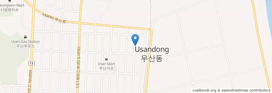 Mapa de ubicacion de 국민은행 en Coreia Do Sul, Jeolla Do Sul, Gwangju, 광산구.