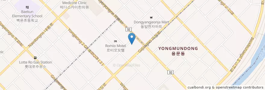 Mapa de ubicacion de 하나은행 en Südkorea, Daejeon, 서구, Yongmundong.